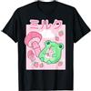Kawaii Frog Aesthetic Co Carino Cottagecore Rana Fragola Retro Anni '90 Kawaii Estetica Maglietta