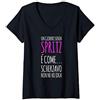 LUMOMIX Donna Magliette Donna Divertenti Senza Maniche Giorno Senza Spritz Maglietta con Collo a V