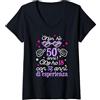 50 Compleanno Donna Decorazioni Donna 50 Compleanno Donna Divertente Abbigliamento Anni 1974 Maglietta con Collo a V