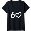 regalo divertente 60 anni di compleanno Donna 60 Anni di Compleanno Regalo 60° Anniversario di Matrimonio Maglietta con Collo a V