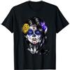 InGENIUS Skull Girl Halloween Gifts Gotico Donna Teschio Dia de los Muertos Giorno dei Morti Maglietta