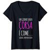 LUMOWELL Donna Magliette Donna Manica Corta Divertenti Giorno Senza Corsa Maglietta con Collo a V