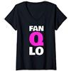 LUMOWELL Donna Magliette Divertenti - Fanqlo - Scritte Ironiche - Frasi Maglietta con Collo a V