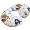 Medi Partners Cuscini da Viaggio Bambini Cuscino per Collo Seggiolino Auto - 100% Cotone Minky Bambino Poggiatesta Cervicale Testa Neonato Aereo Pillow (Boho con Minky beige)