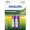 WatioWave Rechargeables Batteria R6B2A260/10 - Batteria ricaricabile, nichel-metallo idruro (NiMH), 1,2 V, 2600 mAh, 2 anno/i, 78 g