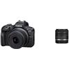 Canon EOS R100 + RF-S 18-45mm F4.5-6.3 IS STM (24.1MP APS-C Mirrorless Camera, Dual Pixel CMOS AF, 4K Video) + Canon obiettivo RF 24-50mm f/4,5-6,3 IS STM