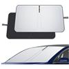 ECOZEN Parasole per parabrezza Anteriore Tesla Model 3 2018-2026/Model Y 2021-2026 Parasole pieghevole su misura tessuto ispessito Protettore Contro i Raggi UV Protezione Anteriore Model 3/Y Accessori