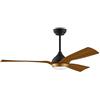 reiga 132CM Ventilatore da soffitto con motore CC con luce dimmerabile | 3 lame colorate in grana di quercia, 6 velocità, timer, controllo Alexa con app remota