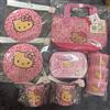 Hello Kitty Set pranzo Hello Kitty stampa leopardata Bento Box tazza borsa termica rosa...