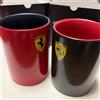 Ferrari Set 2 tazze tazza Ferrari rosso e nero logo auto da corsa novità porcellana o...