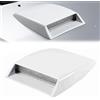 Majatou Coperchio di Sfiato del Cofano, Presa D'aria Decorativa Universale per Auto | ABS, Coperchio Adesivo per Sfiato del Cofano per la Maggior Parte delle Auto con griglia in alluminio(Bianco)