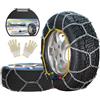 LEYAOYAO Catene da Neve Automatica, 2 Pezzi x 12 mm, Installazione Rapida di Catene da Neve in 1 Minuto con Tenditore Automatico, Catena Universale di Trazione per Auto, Pick-up e SUV(HKN 90)