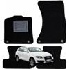 OFFICINE MILANO IL TUO STILE IN AUTO. 4 Tappetini in Moquette per Audi Q5 (8R) dal 2008 al 2017 - Fondo Antiscivolo con Battitacco in PVC - Alta Qualità - Made in Italy - OFFICINE MILANO