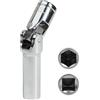 RowGlow Bussola articolata per candela di preriscaldamento esagonale 12mm 3/8, bussola per candela di preriscaldamento 12 mm auto, acciaio al cromo-vanadio (12mm)