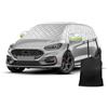 kswiown Grandine Copertura Mezza Compatibile con Ford Fiesta Hatchback 2008-2023, Copertura Auto Tenere in Caldo Impermeabile, Protezione da Neve, Addensare Telone per Garage con Strisce Riflettenti