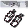 BIUGERCN Pedaline Dirt Bike in Alluminio CNC per Surron Light Bee S X, Nero-Rosso | Supporto Piedi per Guida Off Road, Uso Dirt Bike Elettrica, per Surron Light Bee S X L1E LBX Sur Ron Segway X260 X160