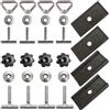 Twowinds Kit Fissaggio Carico Rotaia 7H5883084C Compatibile con VW T5 T6 | Multivan, California, Caravelle - Viti Fissaggio - Basi Supporto Protezione Rotaie - Aggancio Sicuro Bagagli