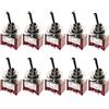 ETOPARS 10 Pezzi Mini Interruttore a Levetta ON-ON 6A 125V / 3A 250V | 3 Pin 2 Posizione SPDT Miniatura Auto Cruscotto Terminale a Saldare