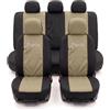 Auto Accessori Lupex Coprisedili Compatibili per Panda 319 dal 2012 a oggi | Made In Italy, Beige/Nero, Versione Schienale Posteriore Diviso 1/3 - 2/3, Set Completo 12 pezzi, in Policotone
