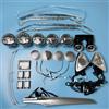 YOUERMUMU Kit ambientale LED a 64 colori per autoveicoli, set di 7 prese d'aria luminose, controllo dello schermo, per Mercedes Benz Classe C W205 GLC X253