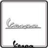 GSC RICAMBI SRL TARGHETTA SCRITTA LOGO FRONTALE ANTERIORE PER VESPA GTS 125 250 300 - VESPA GT - GRANTURISMO - VESPA GTV - VESPA LX 50 125 150.