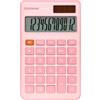 DONAU Calcolatrice tascabile DONAU TECH, 12 cifre, 7,6 x 12,6 x 1,1 cm, rosa, doppia alimentazione solare/a batteria, 1 pezzo, calcolatrice da tavolo