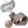 Colpharma Wooden clip catenella - Clip per ciuccio con cordino marrone
