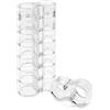 Navaris Cuscinetti trasparenti per maniglia porta - Set di 8 anelli salvamaniglia in gomma trasparenti - Paracolpi porte finestre salva parete 17/15mm