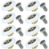Selyse Set di 8 rotelle per porta della doccia, in acciaio inox, diametro 19 mm, 23 mm, 25 mm, 27 mm, ruote di ricambio per porte scorrevoli e cabine doccia (27 mm)