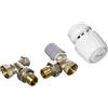 Danfoss 013G5217 - Testina termostatica a gas per rinnovo RA2990 + Corpo RA-FN 1/2 squadra + gomito RLV-S 15, bianco
