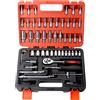 KKnoon Set di chiavi a cricchetto e chiavi a bussola da 46 pezzi Kit di riparazione di cacciaviti da 1/4 di pollice Set di chiavi a bussola combinate con custodia per la casa, auto, automobili, biciclette