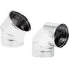 Zeta Gomito curva acciaio inox 80mm 5 decimi AISI 304 (45 gradi)