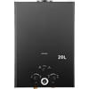 BARMAKET 20L Scaldabagno a Gas Portatile, Scaldino a Gas da Esterno con Modalità Inverno/Estate, Display Digitale e Protezioni Multiple, per Casa, Campeggio e Camper