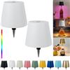 TiGilt Pridola - Paralume senza fili per bottiglia - LED ricaricabile a 3 colori, dimmerabile continuamente - Kit lampada da tavolo per esterni - Lampada da bar - Lampada da bottiglia di vino (2 pezzi