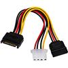 AKYGA AK-CA-32 - Cavo Adattatore SATA Maschio a Presa Molex/SATA Femmina, 15 cm