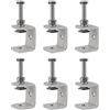 EXLECO 6 Pezzi Morsetto a C Resistenti, 30mm Morsetti da Falegname Acciaio Inox Morsetti a Vite Morsetto di Fissaggio per Lavori in Legno, Saldatura, Carpenteria, 0-25 mm Aperture Regolabili