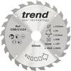 Trend Lama sega circolare legno 210mm 30mm 24T TCT +20° | Lama TCT legno 24 denti: taglio rapido e pulito, 2,4 mm di taglio, gancio +20°, foro 30 mm. CSB/21024