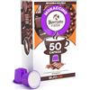 Baciato Caffè Cialde Compatibili con Nespresso Linea Passione Mokaccino Bevanda Solubile - Confezione da 50 Capsule