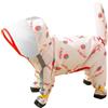 Generisch Impermeabile per cani di piccola taglia, con anello a D, poncho impermeabile con strisce riflettenti, con stivali da pioggia per clima bagnato (S)