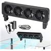 efuturetime Ventilatore per Acquario 12W con Timer 4 Testa | 5 Velocità Regolabili, Basso Rumore, a Clip, per Acquari da 70 cm
