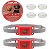 ZVD Collare Antiparassitario per Cani, Collare Naturale, Design Impermeabile, Protezione a Lunga Durata, Estremamente Elastico, Adatto a Ogni Cane, Protegge da Pulci e Zecche (Rosso 2pcs)