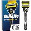 Gillette ProShield Rasoio da uomo, 1 Rasoio, 2 Pezzi di Ricambio Per Rasoio, Con Trimmer Di Precisione