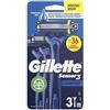 Gillette Sensor3 Comfort, Rasoi usa e getta da uomo, confezione da 3 rasoi usa e getta