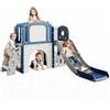 GarveeTech Scivolo 8 in 1 per bambini, scivolo e struttura da arrampicata | Parco giochi con scala/scale, tunnel, telescopio, canestro da basket, lavagna da pittura e spazio per riporre oggetti