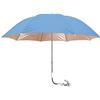 cosedacasa Ombrellone per sdraio sedia da mare spiaggia giardino piscina pieghevole 120 cm parasole con pinza inclinazione regolabile-celeste