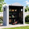 RELAX4LIFE Tenda per Bicicletta da Esterno, 190 x 95 x 194 cm, Argento | Garage Moto per Esterno con Finestre Traspiranti e Porta Avvolgibile, Casette da Giardino per Bicicletta