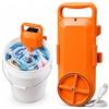 Generico Lavatrice Portatile A Secchio, Lava Indumenti Per Secchio Da 5 Galloni | Corpo in plastica resistente, moto reversibile e cicli da 5/10/15 min per 2,9 kg; ideale per camper.