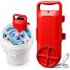 Generico Lavatrice Portatile A Secchio, Lava Indumenti Per Secchio Da 5 Galloni | Corpo in plastica resistente, moto reversibile e cicli da 5/10/15 min per 2,9 kg; ideale per camper.
