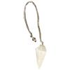 Pandiui23 Pendolo pietra naturale Selenite, pendolo di vetro, pendolo esagonale vintage per radiestesia, pendolo Chakra Reiki Divinazione Meditazione Wicca (Selenite)