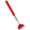 Generic Tiragraffi estensibile per mani, telescopico, in acciaio inox, morbido, a cinque denti, massaggiante, dispositivo per grattare prurito (rosso)